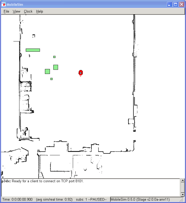 Desired Robot Starting Position in MobileSim